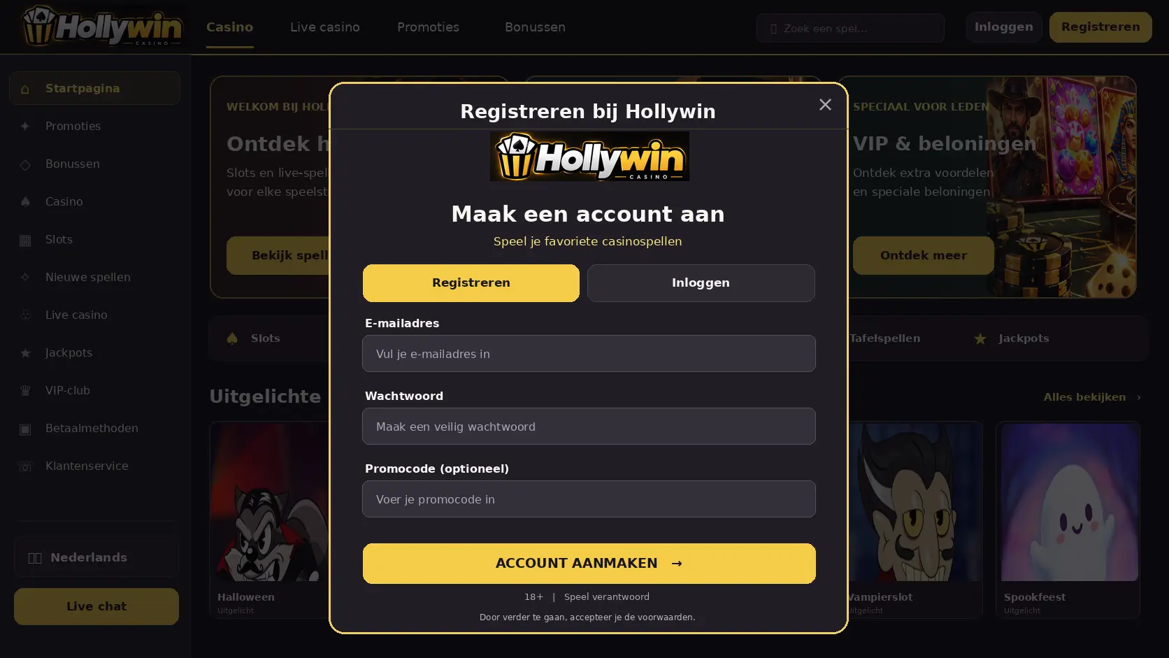 Hollywin Casino Nederland: Slots, Live Casino en Uitbetalingen image 2